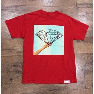 Diamond Supply Co. Big Graphic Tee Made In USA Red Medium Skater